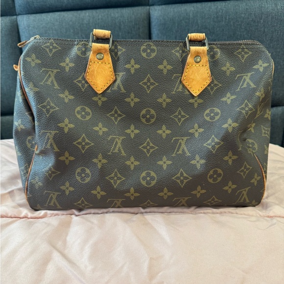 Louis Vuitton Brown Monogram Satchel Speedy 30 - Picture 1 of 10